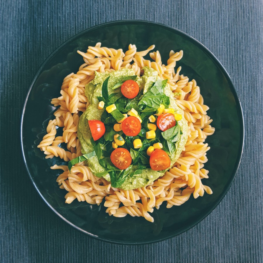 Espirales en salsa&nbsp;verde