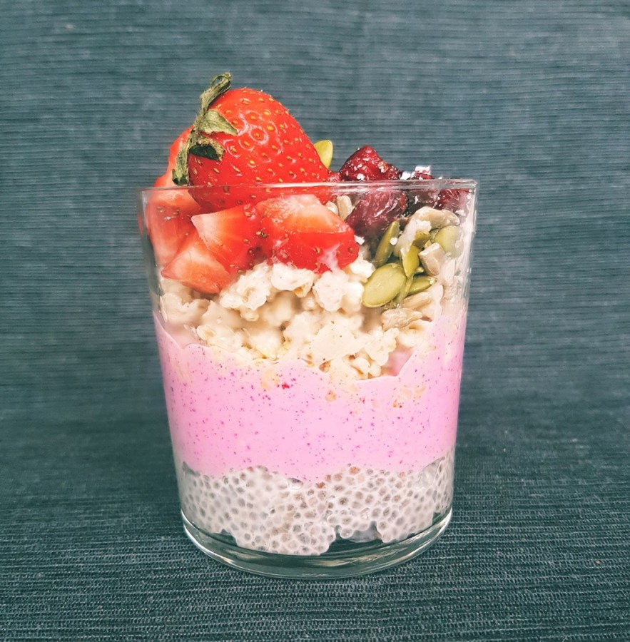 Avena, chía y&nbsp;fresas