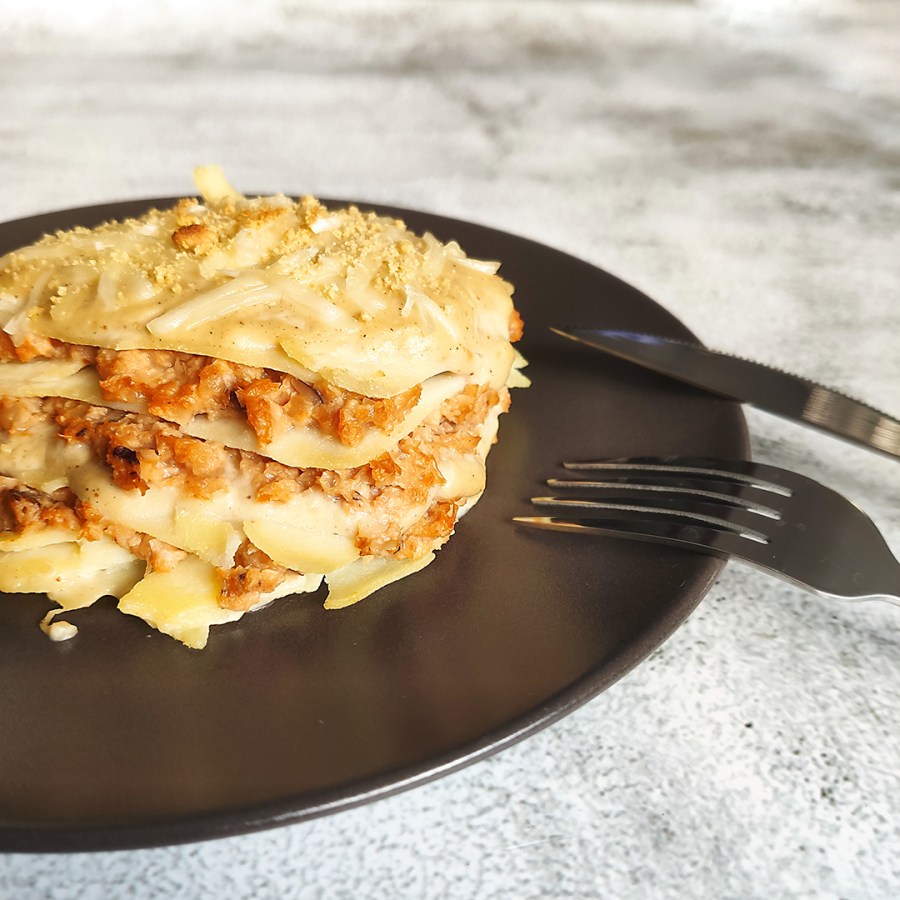 Lasaña de soja&nbsp;texturizada